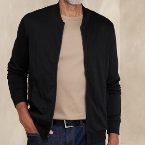 Banana Republic Luxe Touch Performance Light Jacket in Black Size XL